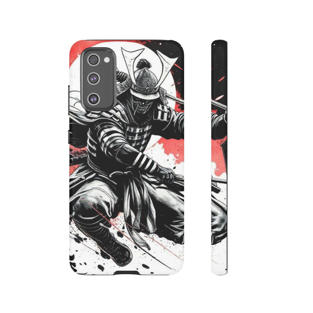 Samurai Warrior phone case | Black red ink splash, Japanese sword art