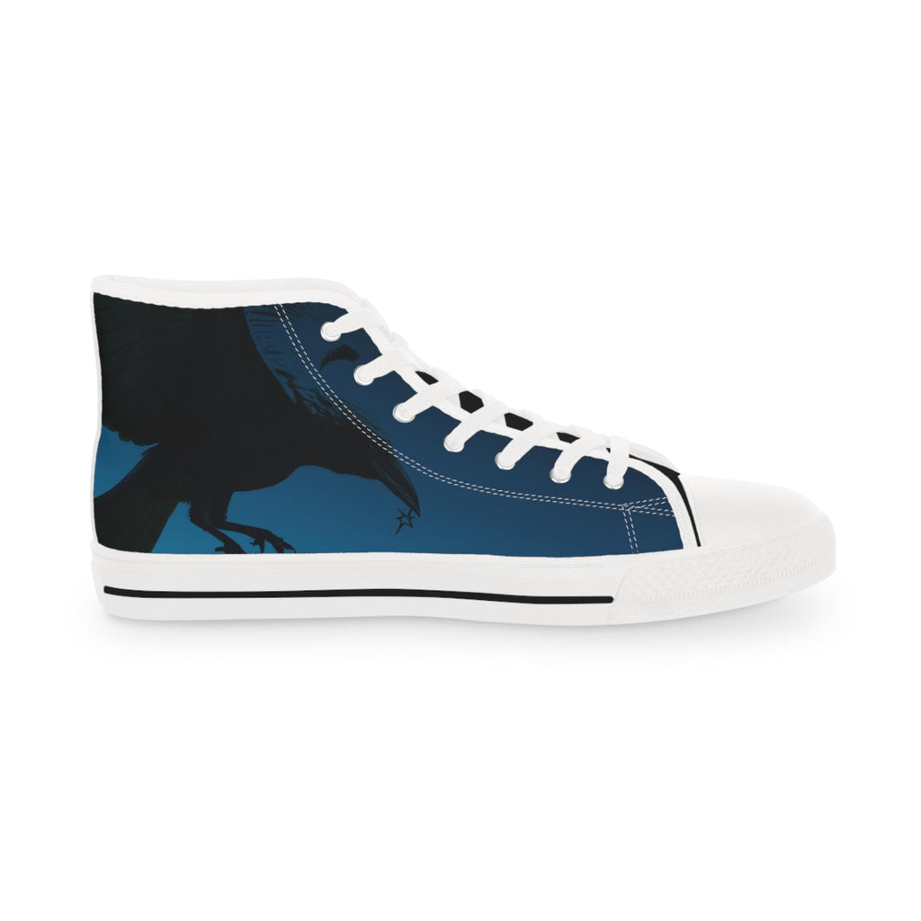 Blue Gradient Silhouette High Top Sneakers | Men's Canvas Shoes