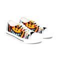 Evil Smile Graffiti Emoji Face Women's Low Top Sneakers | Street Art Graffiti Print