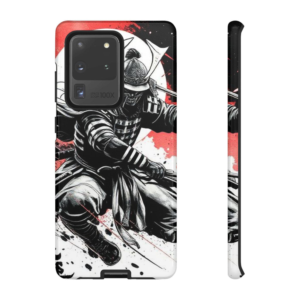 Samurai Warrior phone case | Black red ink splash, Japanese sword art