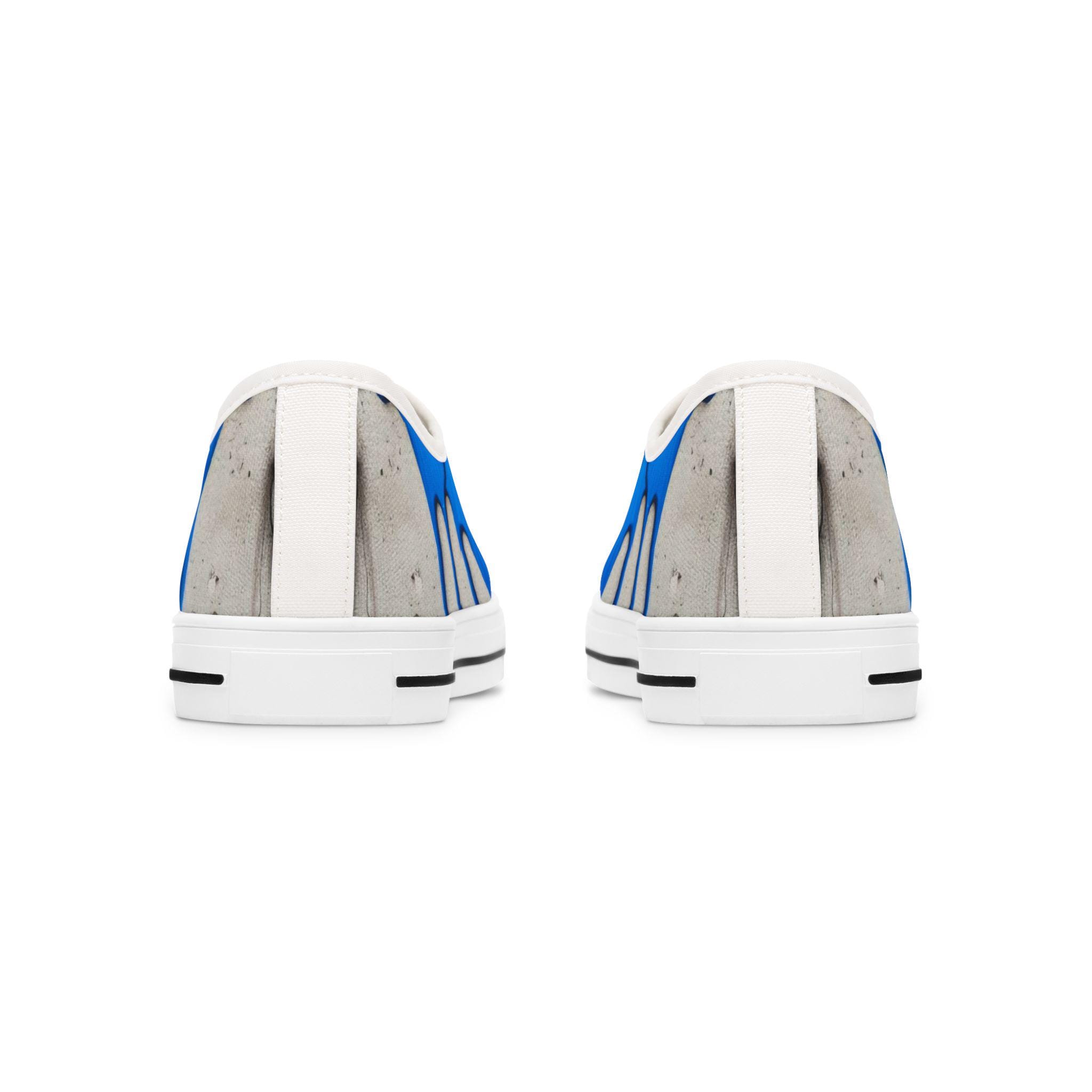 Blue Paint Drip Sneakers | Low Top Sneakers