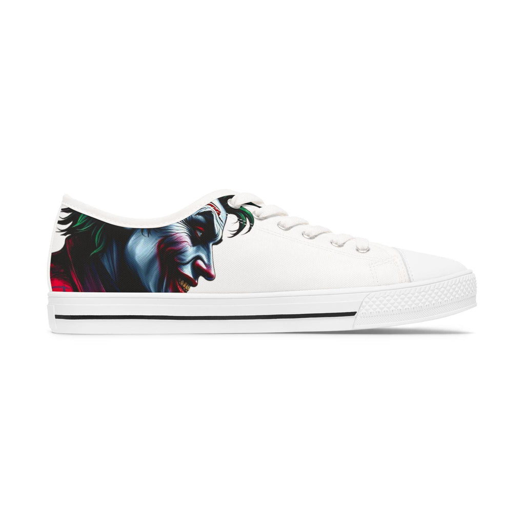 Joker Face Illustration Sneakers Women's Low Top Sneakers | Comic Villain Art