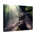 Film Reel Tree canvas | Vintage photo strip forest wall art