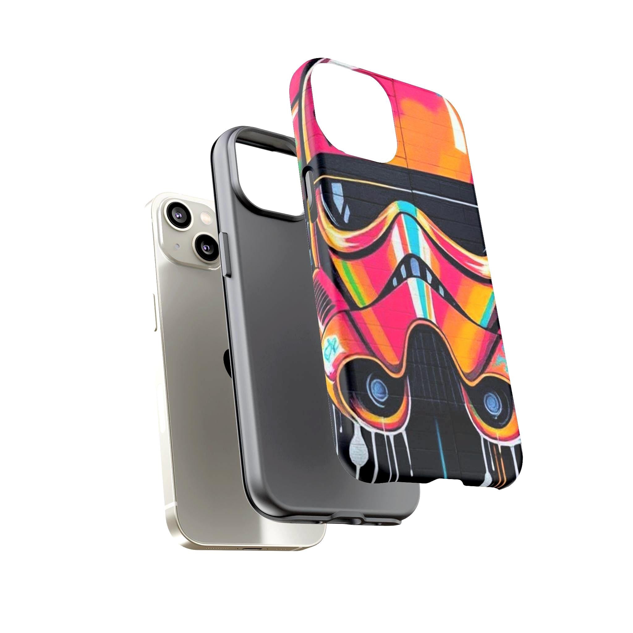 Graffiti Stormtrooper Phone Case | Dual-Layer Protective Cover (Glossy/Matte)