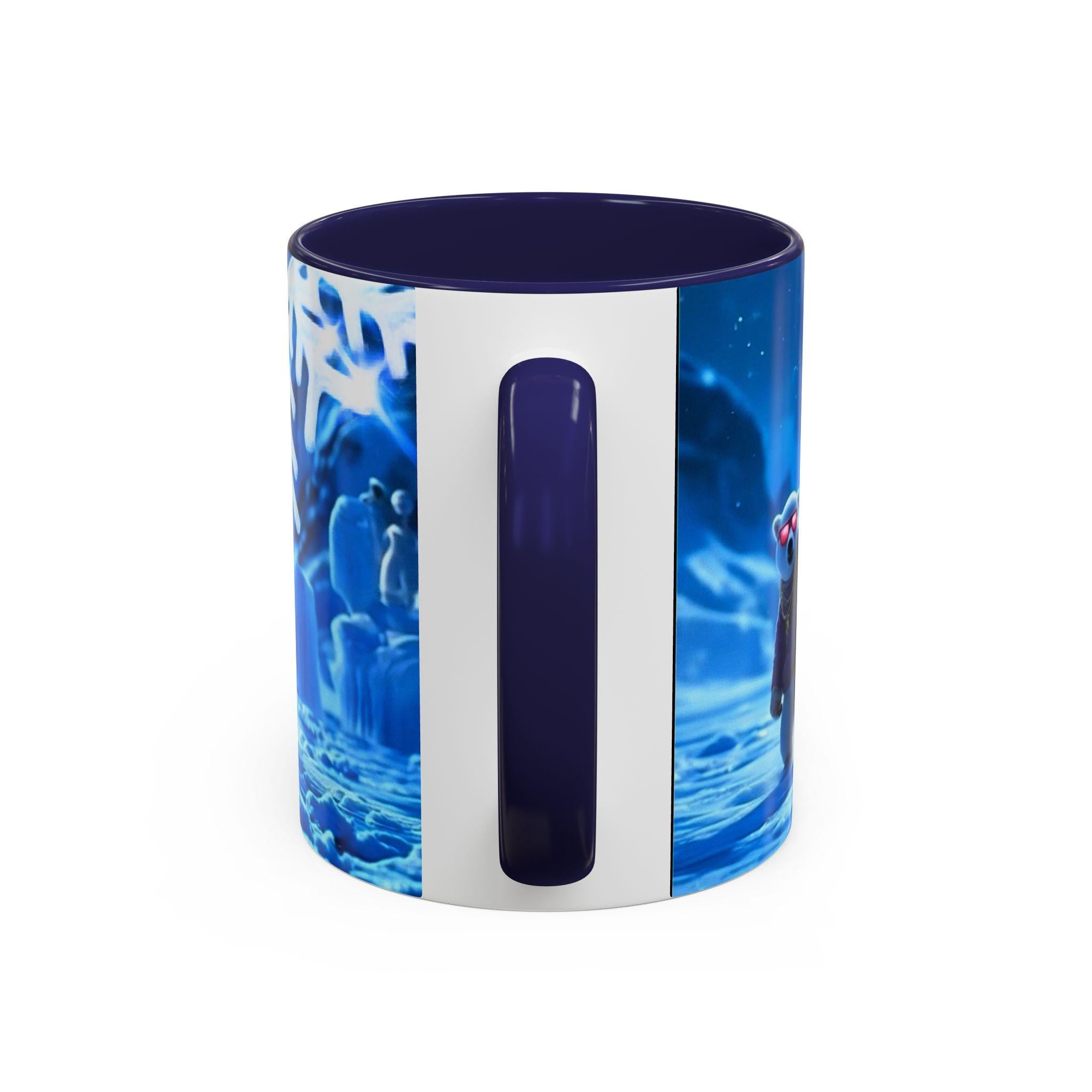 Polar Bear Crew Mug | Sunglasses, Snowflakes, Winter Scene (11 oz, 15 oz)