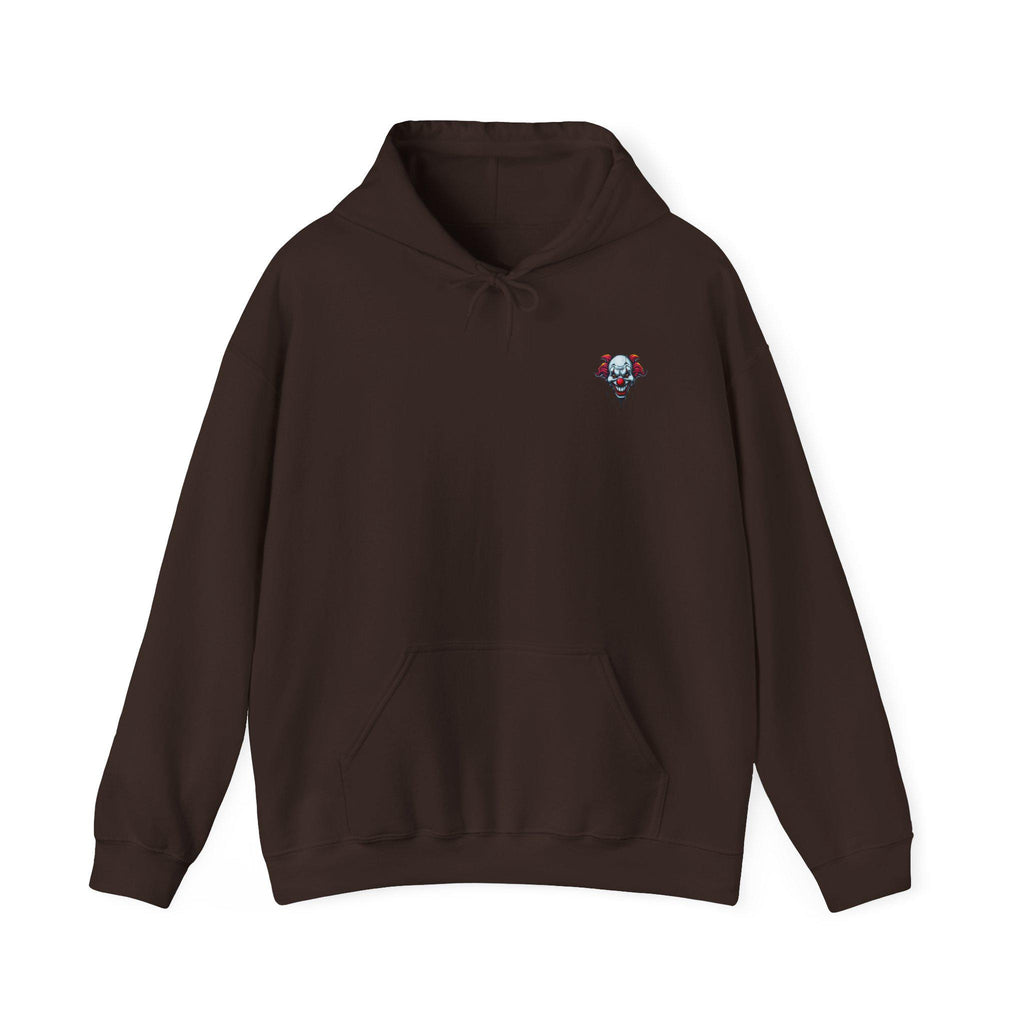 Quit Clownin Face hoodie | Skull Clown Back Graphic Hoodie