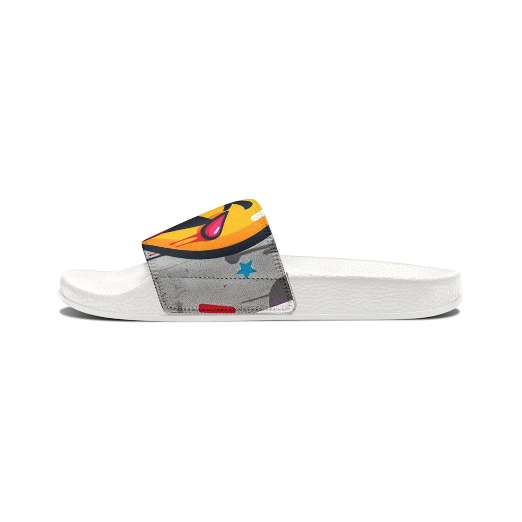 Graffiti Emoji Slide Sandals | Removable-Strap Slides