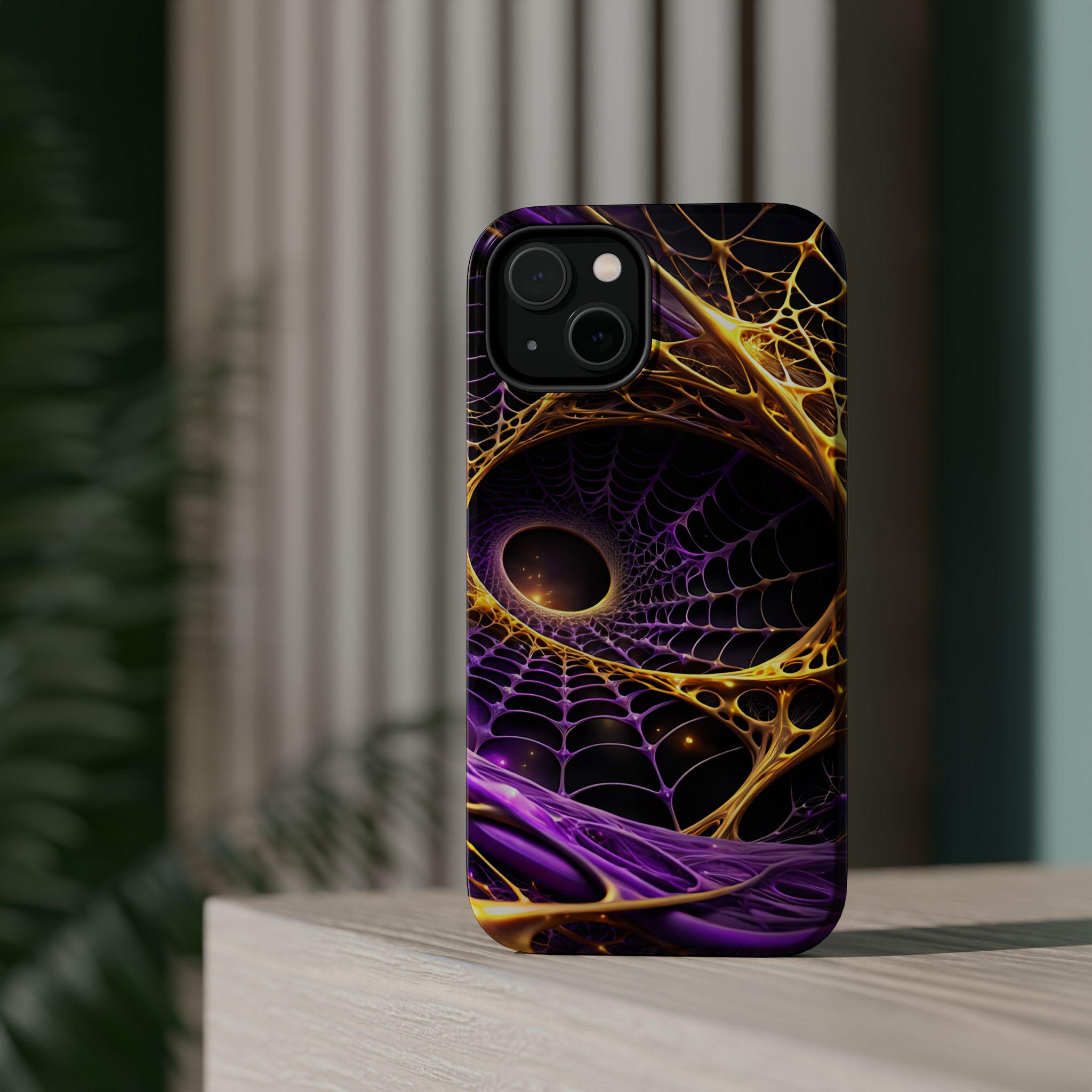 Abstract Fractal Web Phone Case | Magnetic Impact-Resistant Case