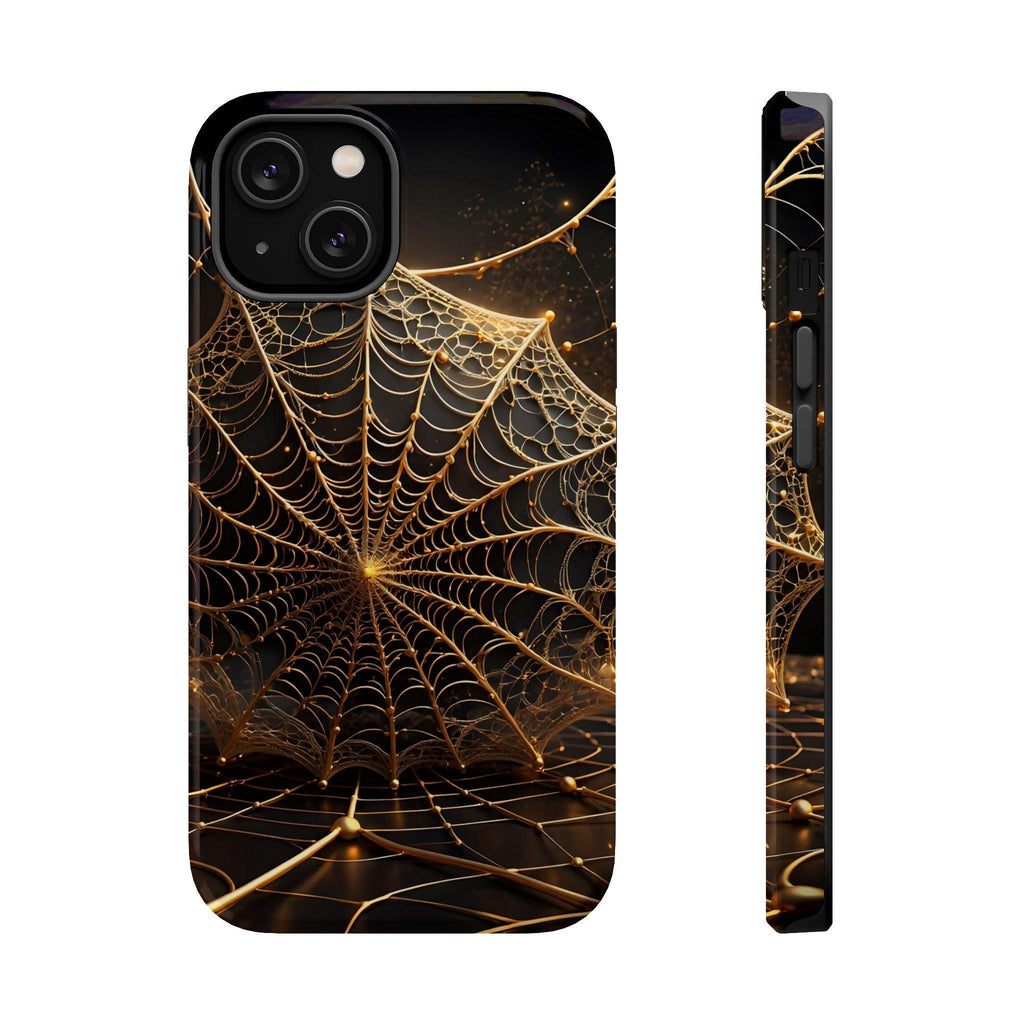 Golden Spiderweb Phone Case | Magnetic Impact-Resistant Case
