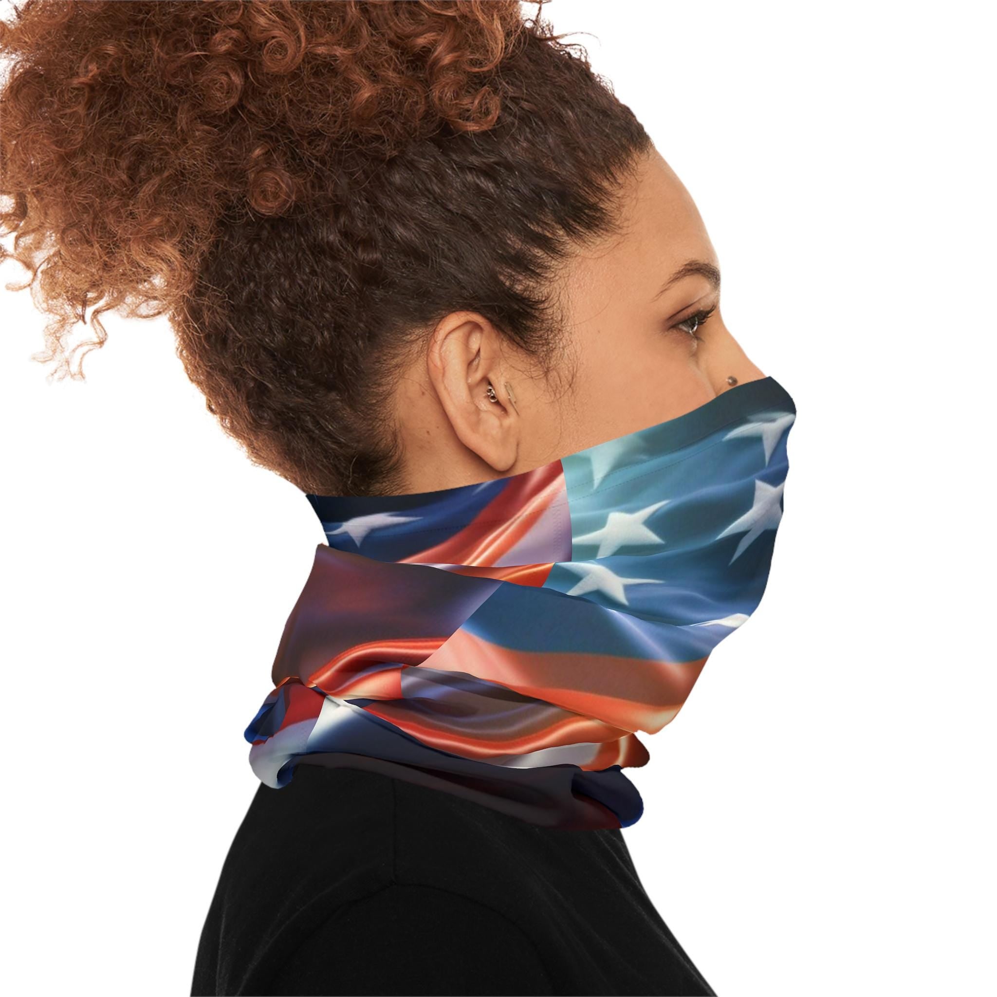 American Flag Waves Neck Gaiter | Patriotic Stars Stripes Face Covering