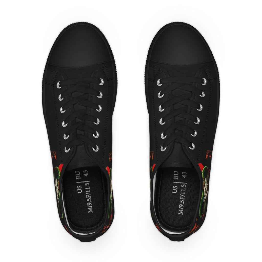 Creepy Joker Clown Face Men's Low Top Sneakers | Horror Streetwear
