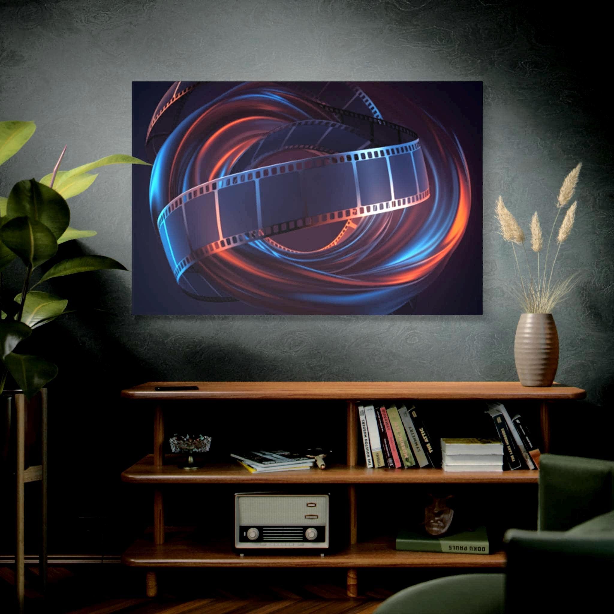 Film Reel Abstract Matte Canvas