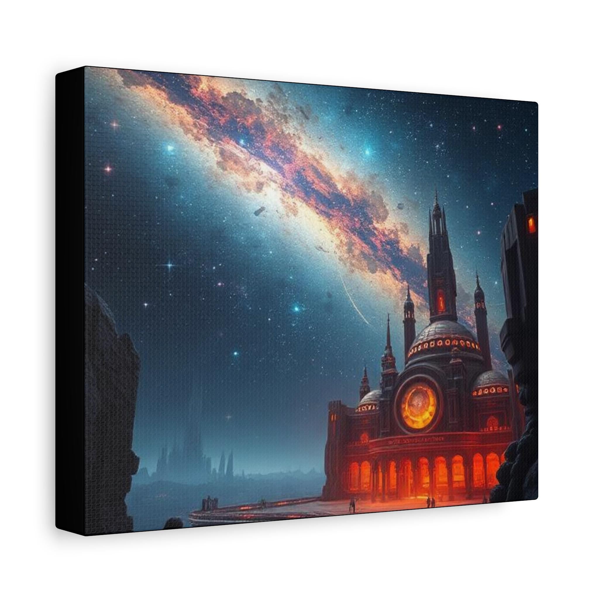 Celestial Cityscape Canvas
