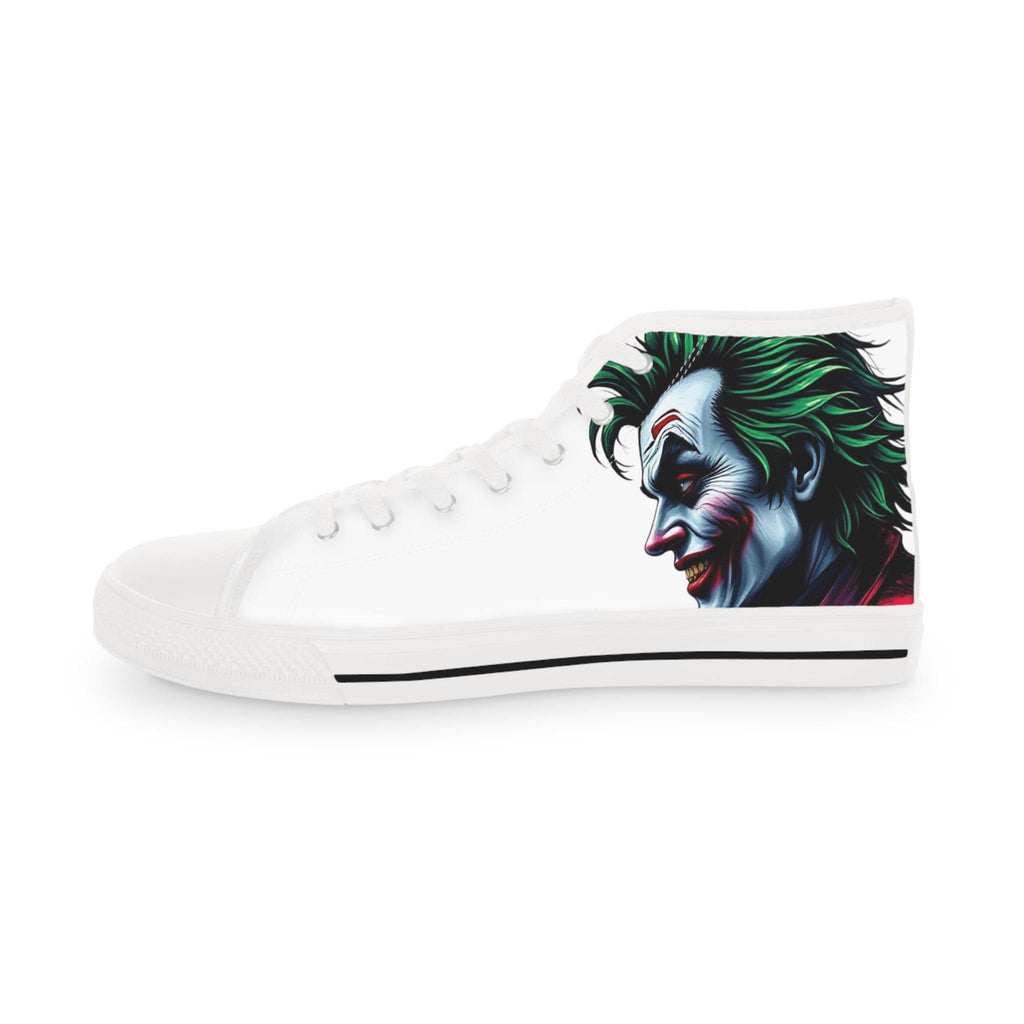 Joker Face Illustration High Top Sneakers | Clown Villain Artwork