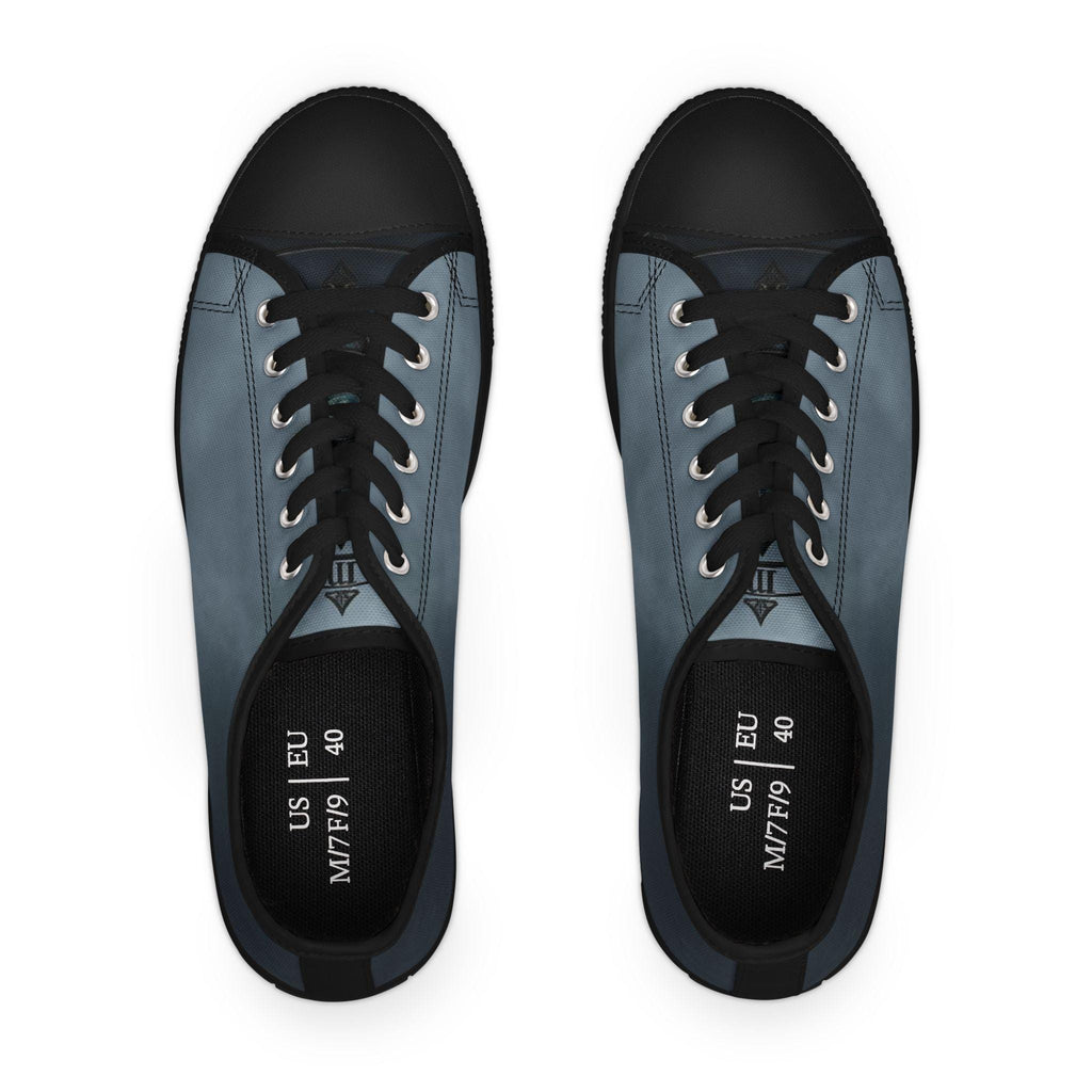 Classic Slate Ombre Women's Low Top Sneakers | Casual Canvas Shoes