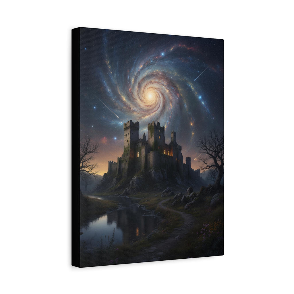 Swirling Galaxy Castle Canvas