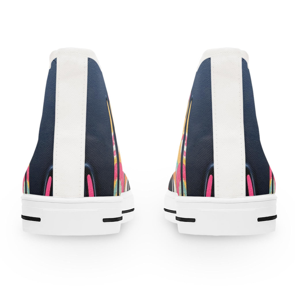 Paint Drip Pattern Sneakers Women's High Top Sneakers | Colorful Graffiti Art