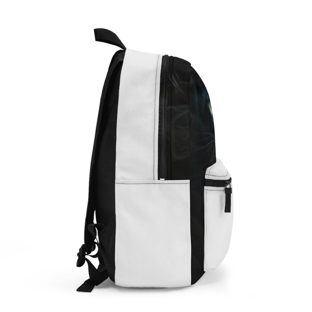 Black Cat Face Backpack | Yellow Eyes, Dark Feline Portrait