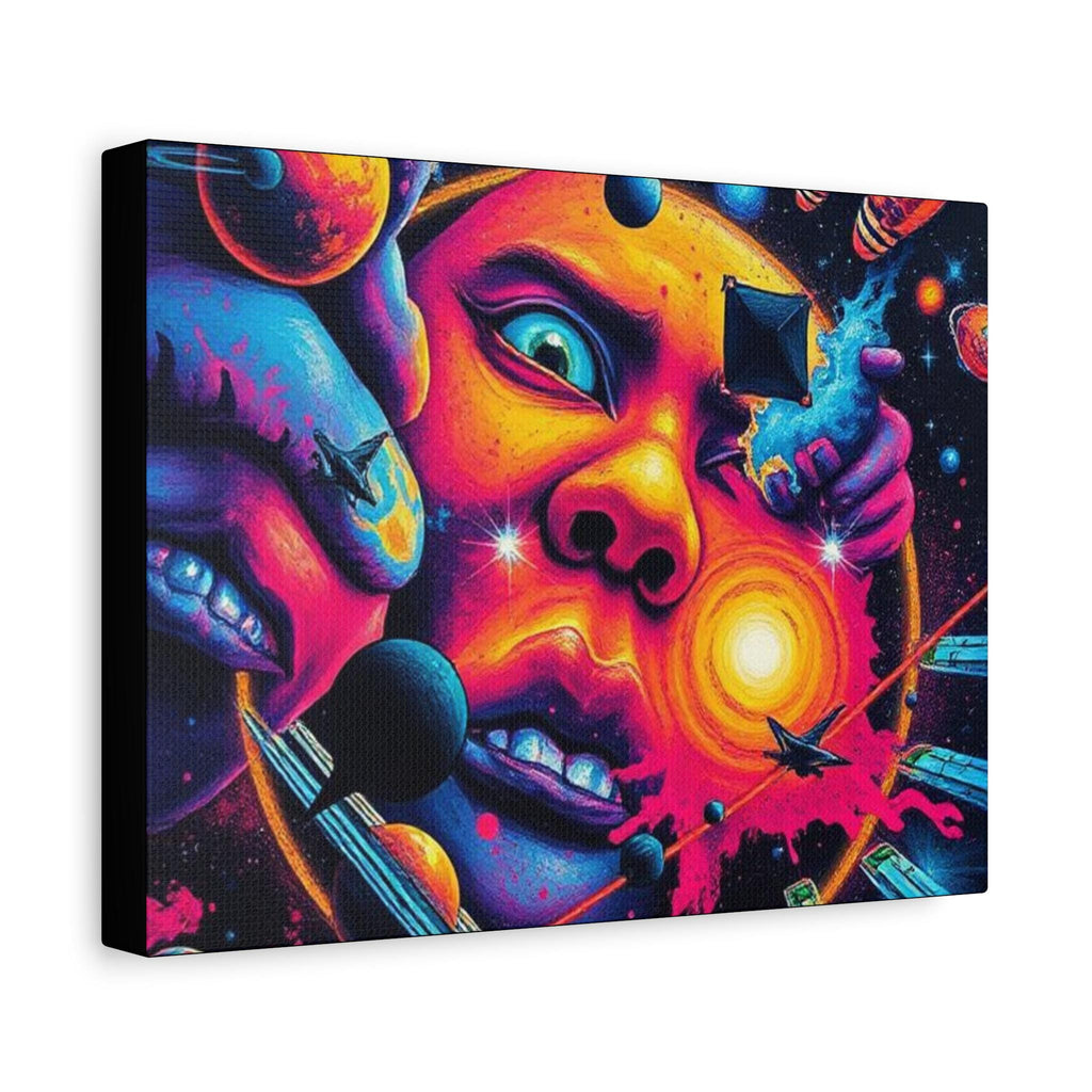 Psychedelic Cosmic Face Canvas | Matte Stretched Canvas