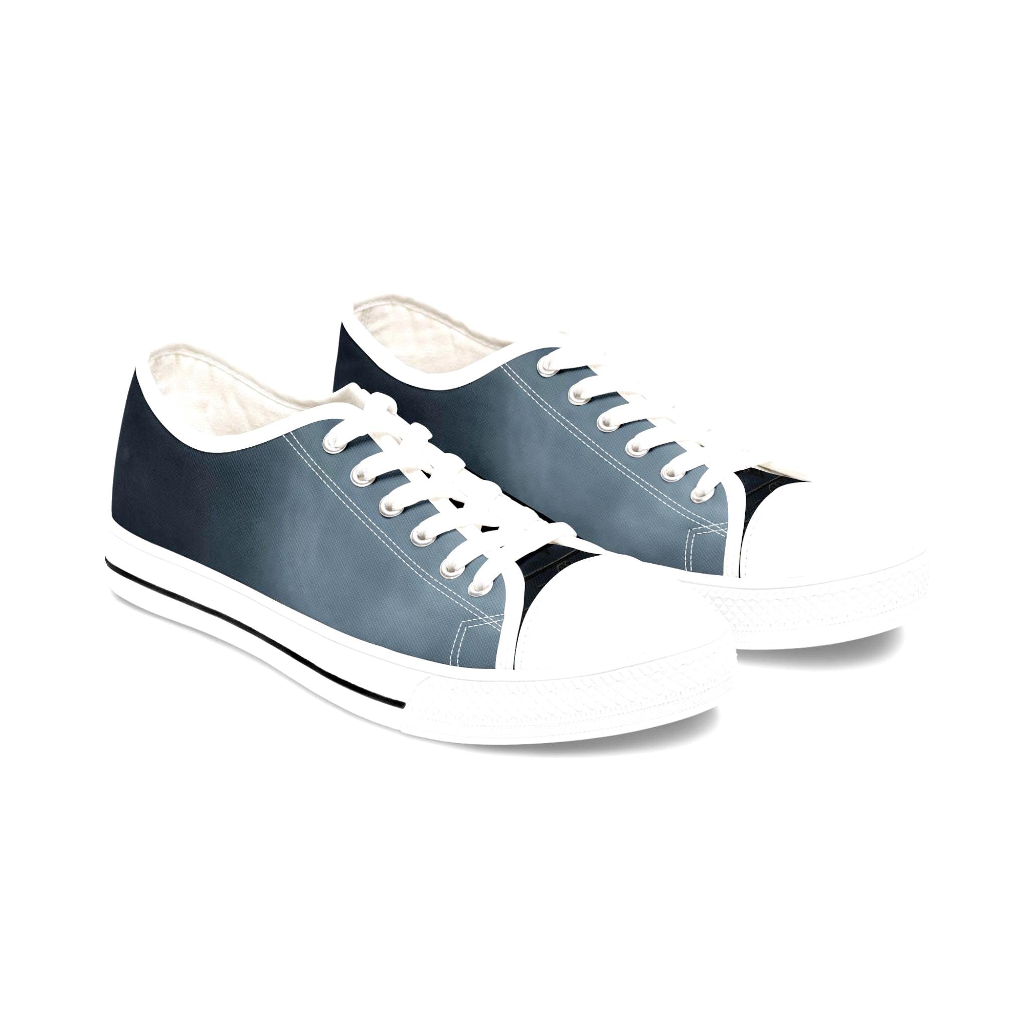 Classic Slate Ombre Women's Low Top Sneakers | Casual Canvas Shoes