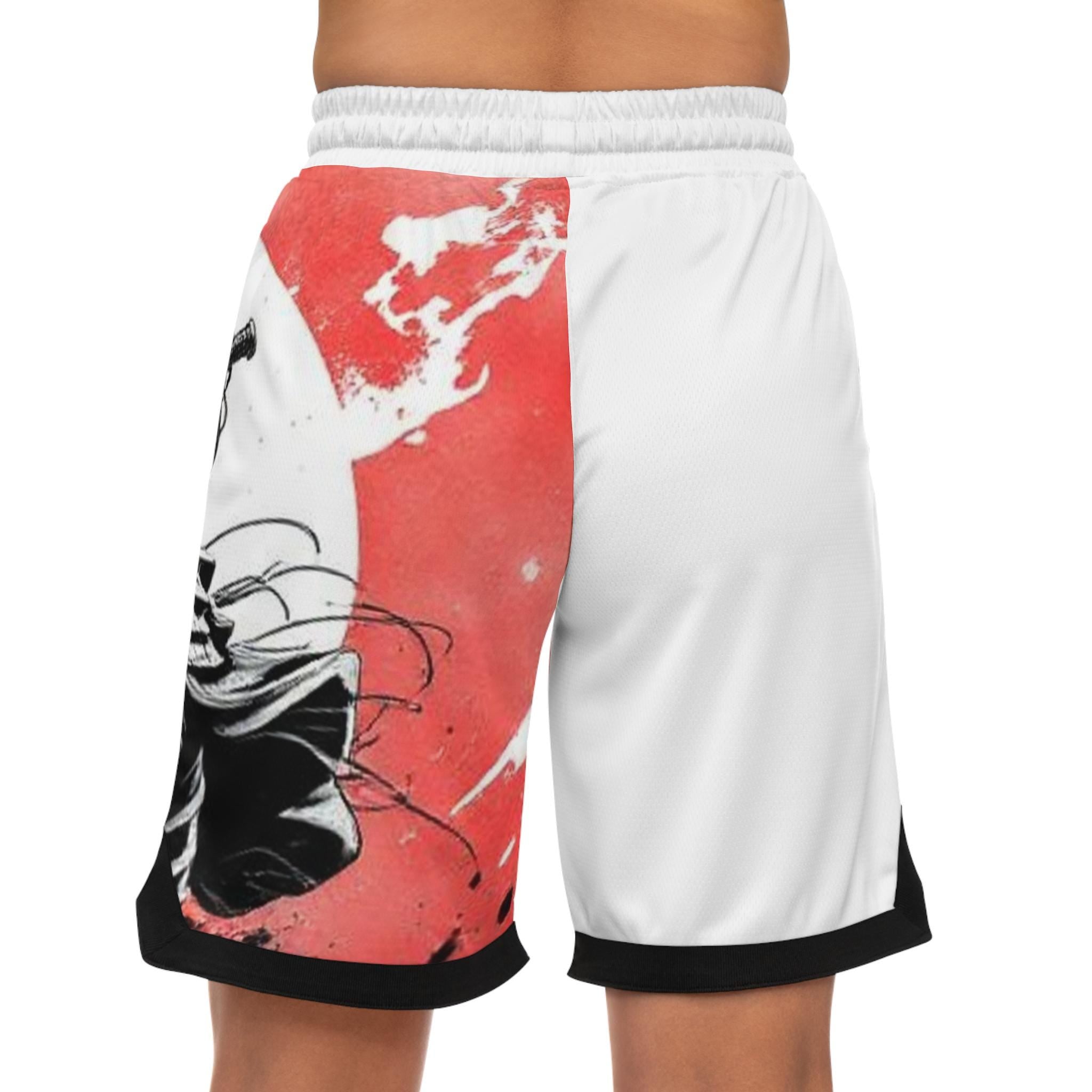 Samurai Warrior Graphic Basketball Shorts | AOP Printed Athletic Shorts
