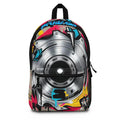 Graffiti Saw Blade Backpack | Retro Turntable Street Art