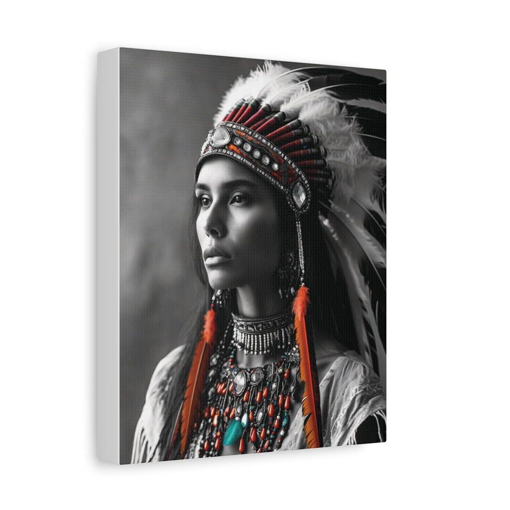 Native American Headdress Matte Canvas