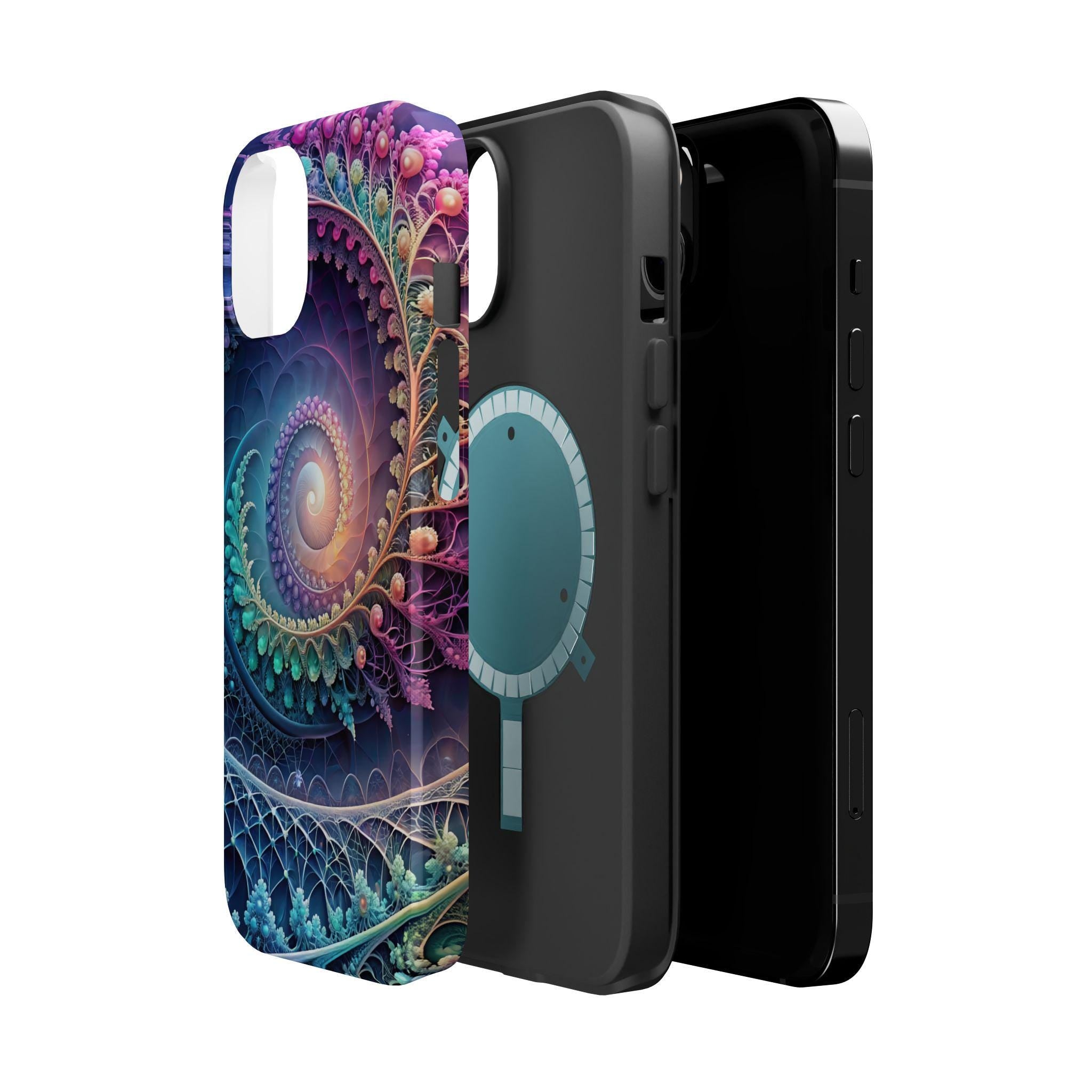 Colorful Fractal Spiral Phone Case | Magnetic Impact-Resistant Case