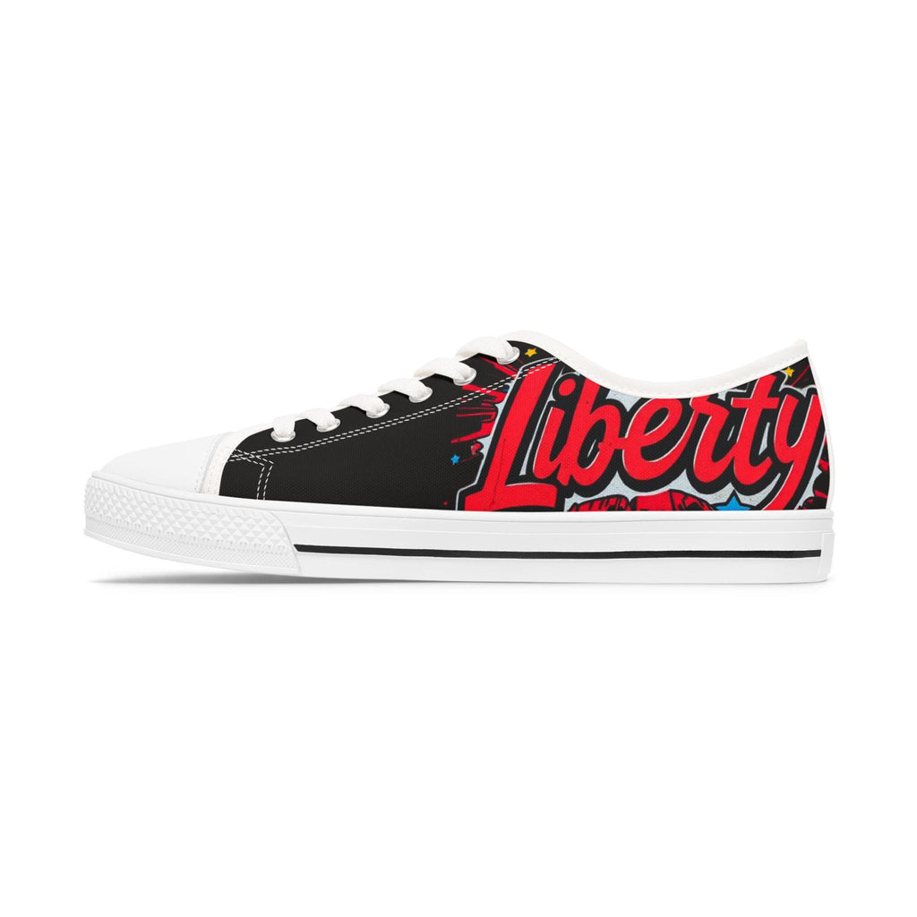 Liberty Script Sneakers | Low Top Sneakers, Retro Red Black Typography