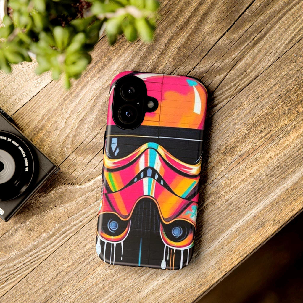 Graffiti Stormtrooper Phone Case | Dual-Layer Protective Cover (Glossy/Matte)