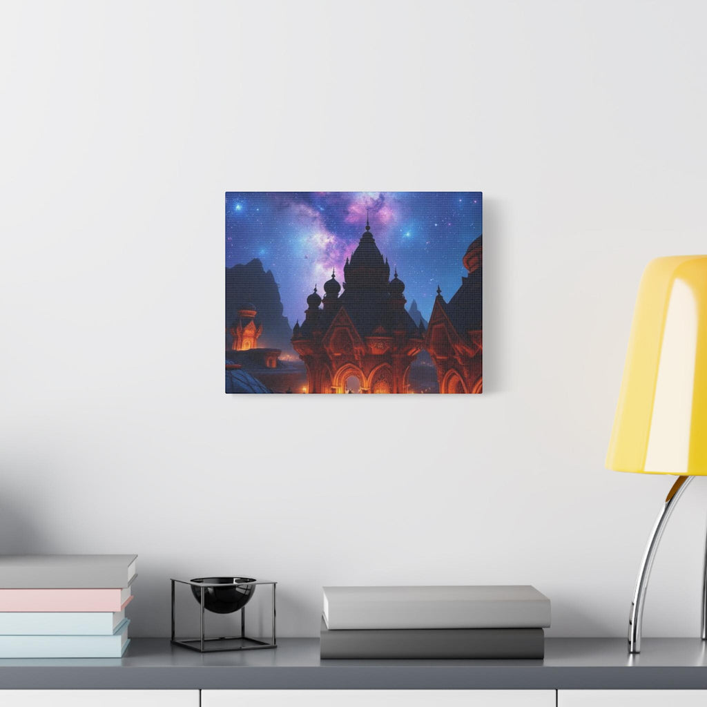 Fantasy Night Sky Palace Canvas | Matte Stretched Wall Art