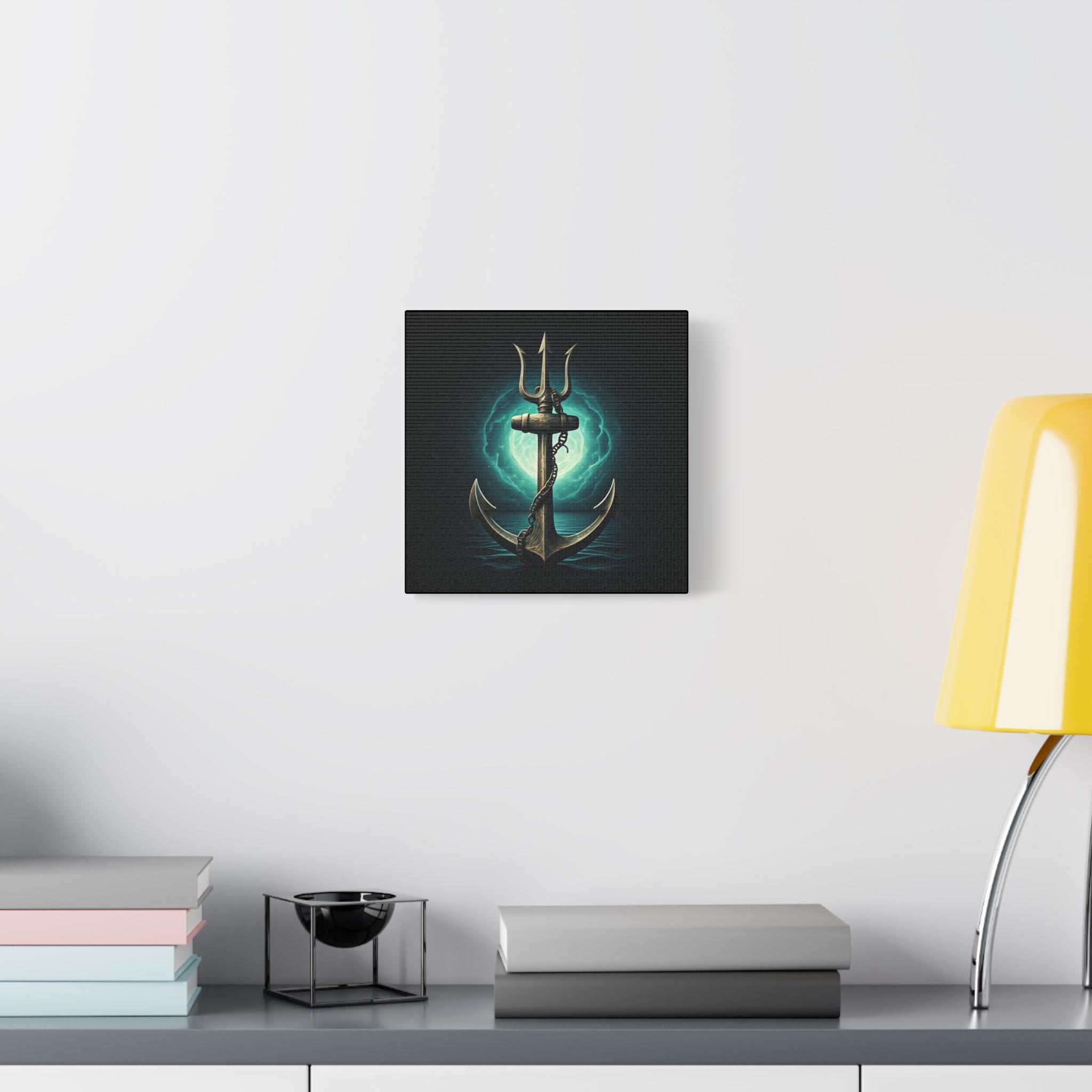 Anchor Trident Canvas | Matte Stretched Wall Art