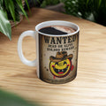 Smiley Outlaw Wanted Poster Mug | Ceramic Coffee Cup