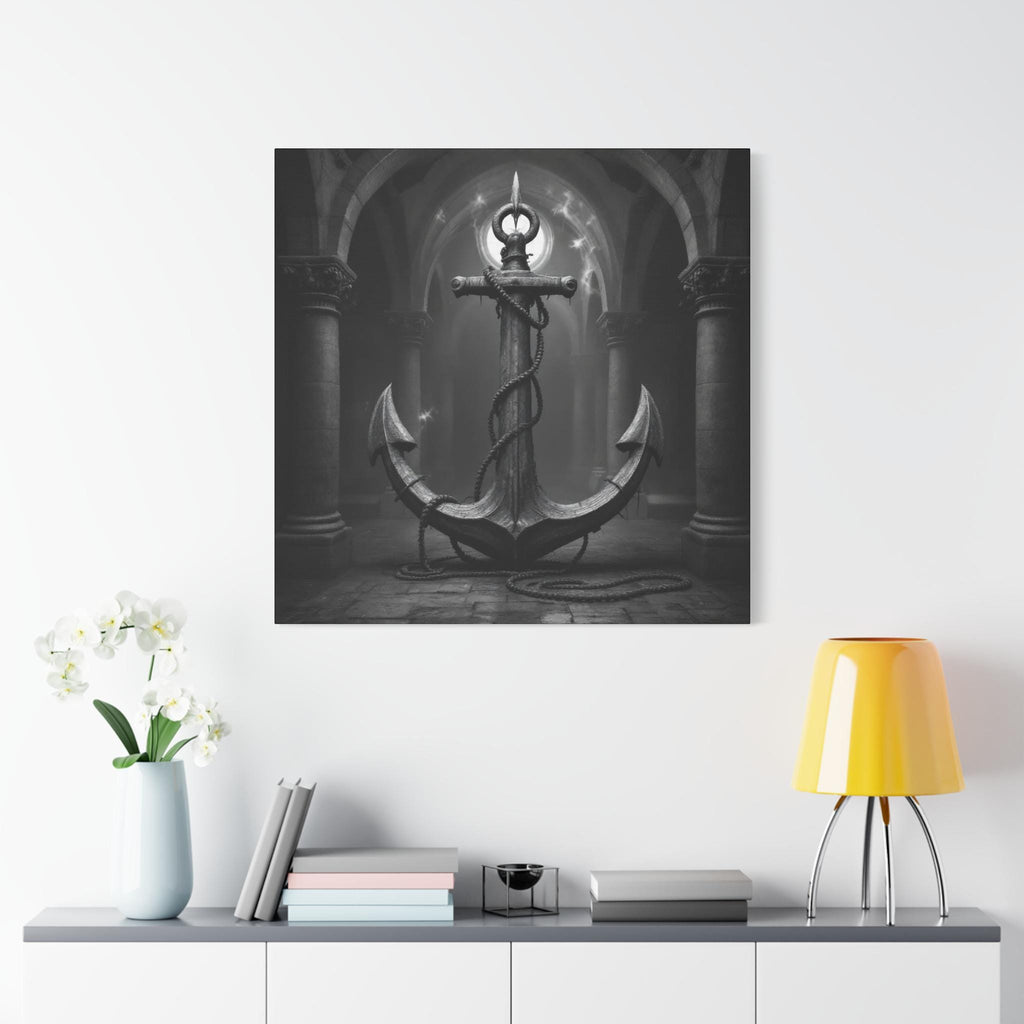 Anchor Shrine Canvas | Matte Stretched Wall Art, Gothic Nautical Decor