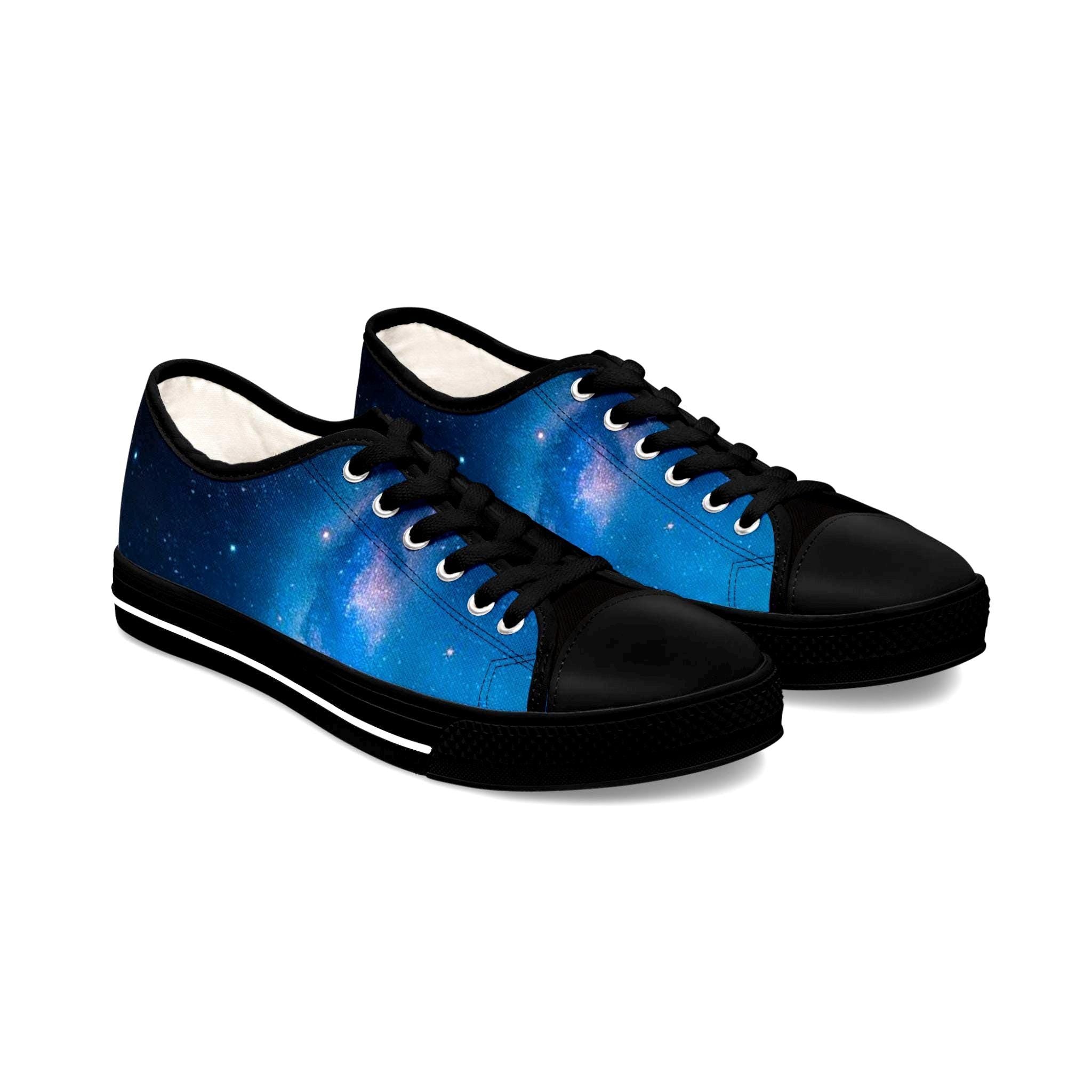 Galaxy Nebula Low Top Sneakers | Space Print Canvas Shoes