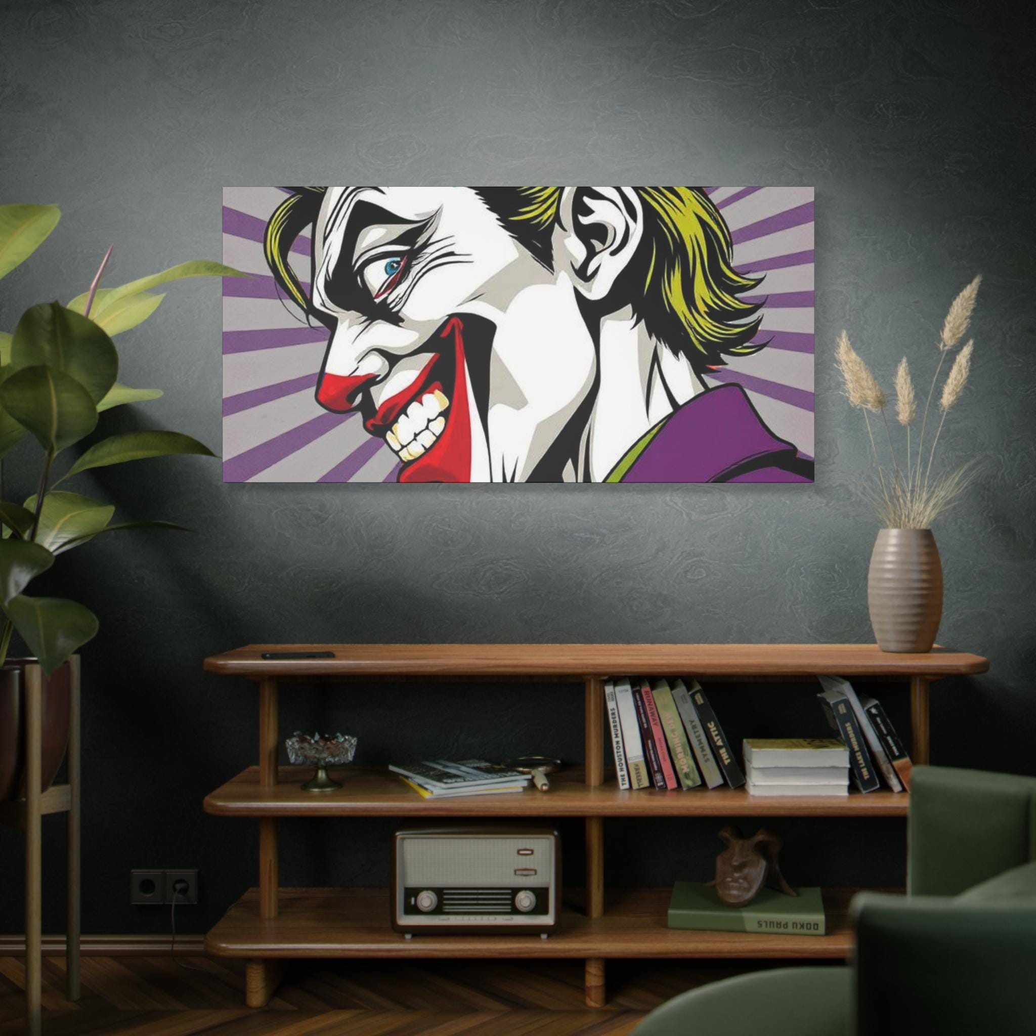 Smiling Joker Portrait Matte Canvas