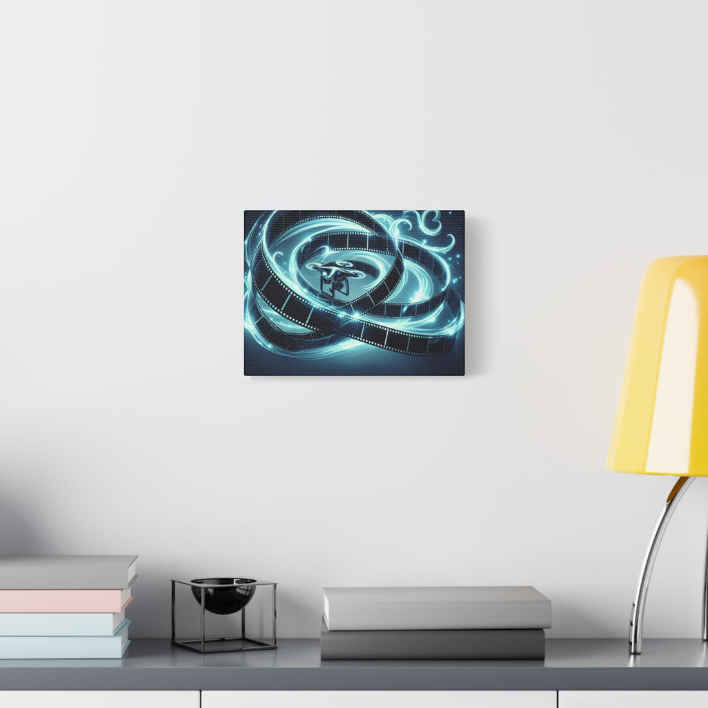 Glowing Film Reel Swirl Matte Canvas