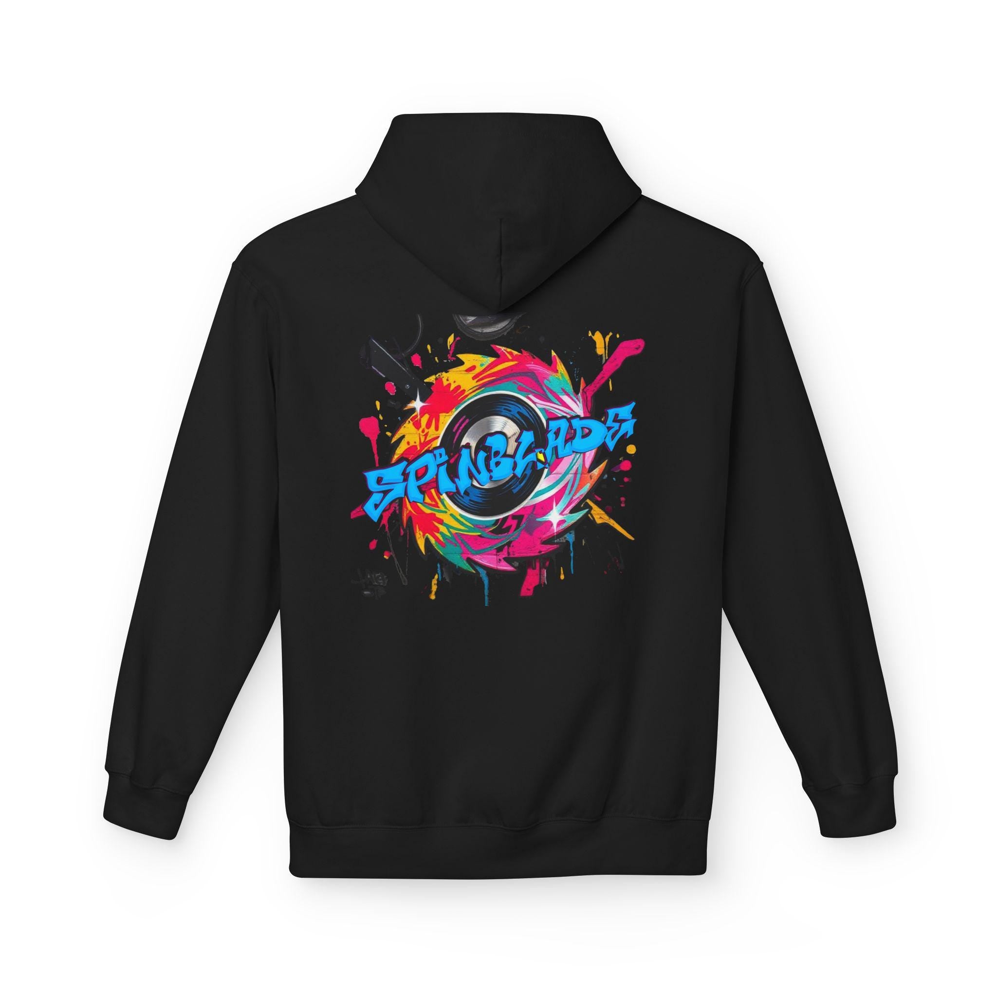 Spinblade Graffiti Saw Hoodie | Colorful DJ Record Streetwear