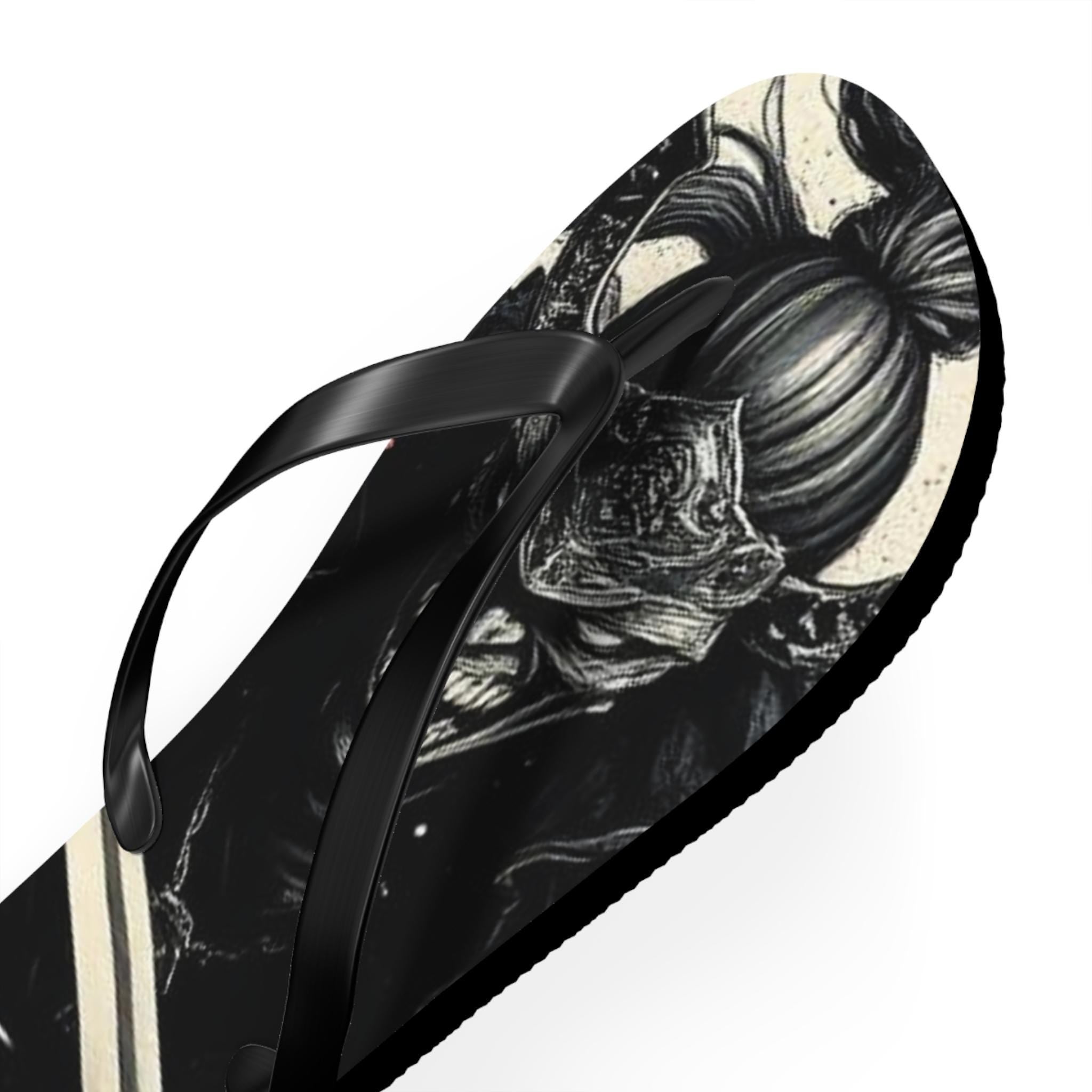 Creepy Clown Skull Flip Flops | Gothic Horror Summer Sandals
