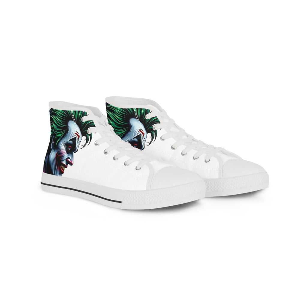 Joker Face Illustration High Top Sneakers | Clown Villain Artwork