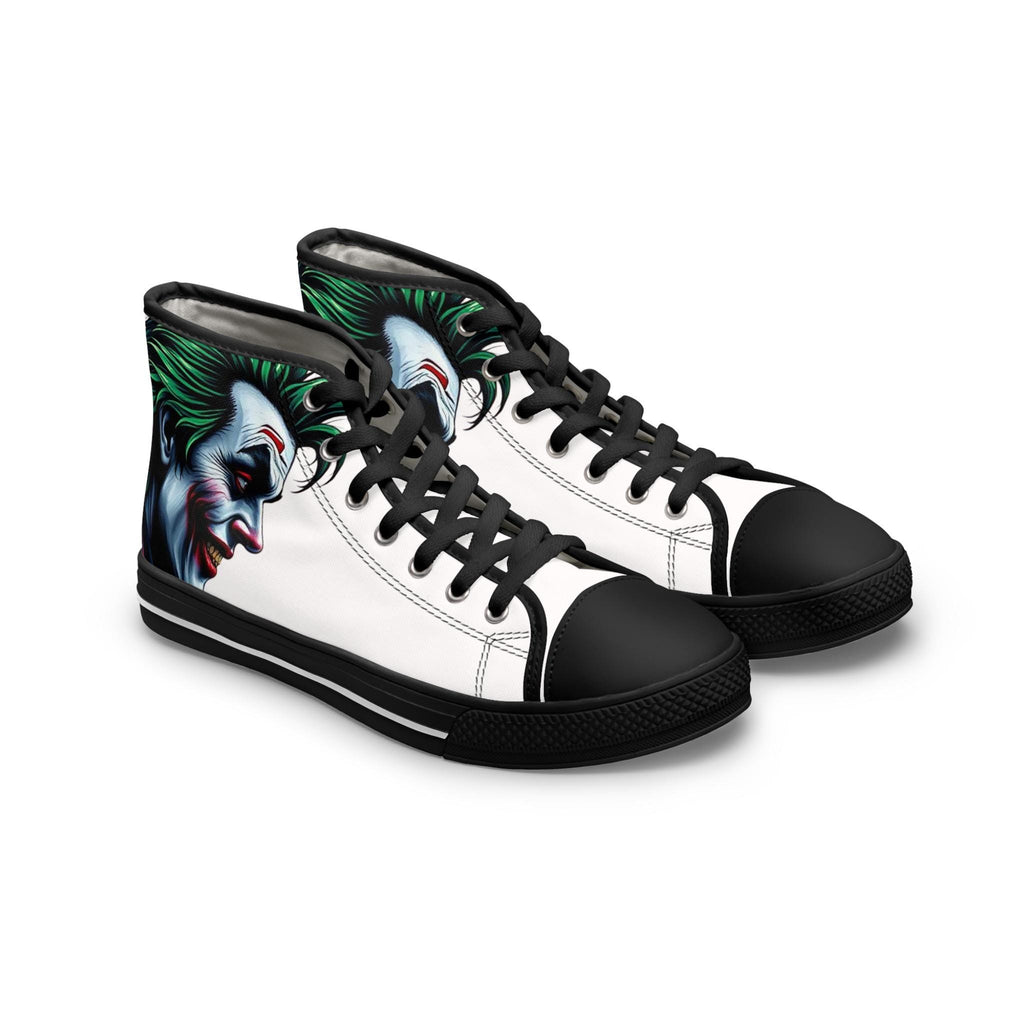 Joker Face Illustration Women's High Top Sneakers | Clown Villain Art