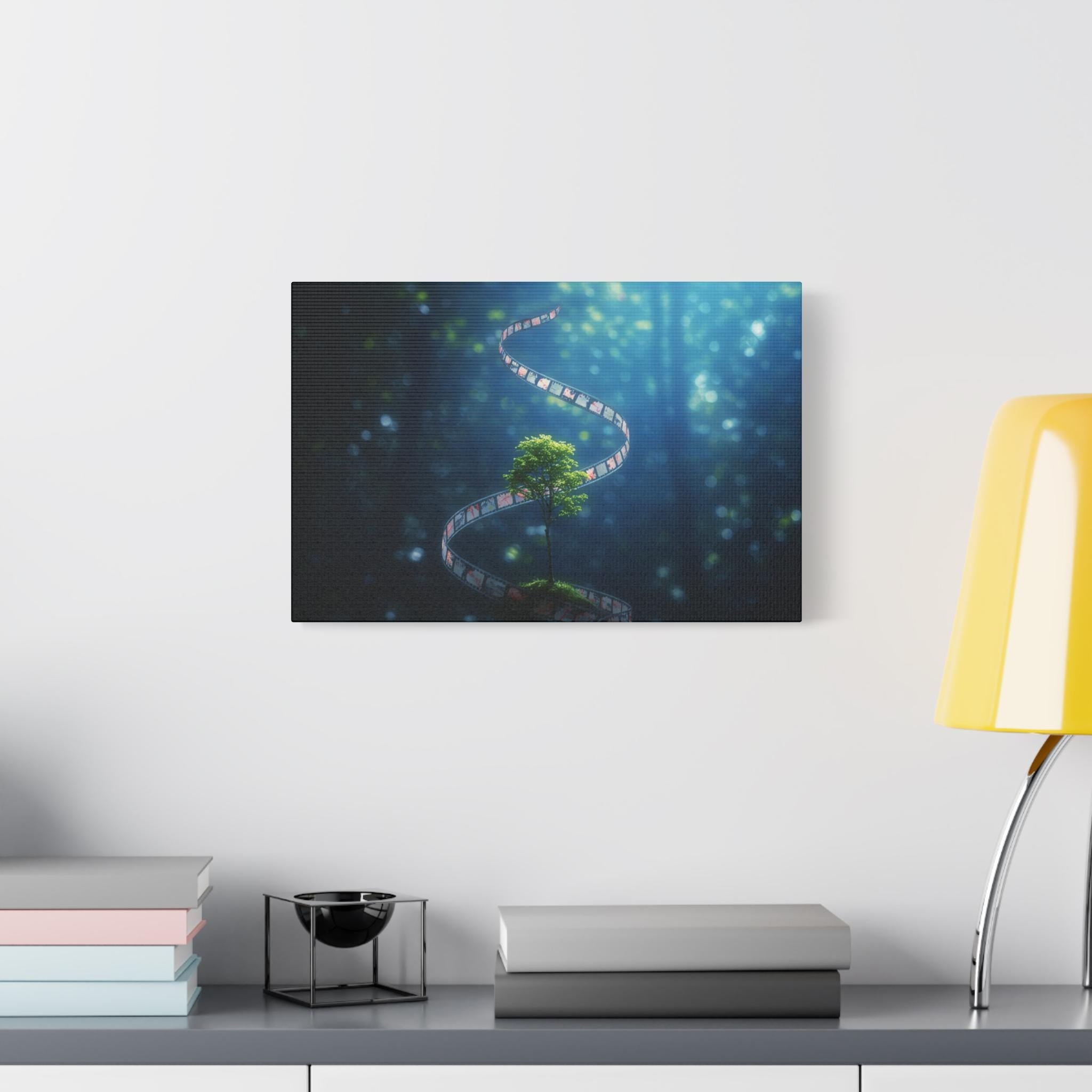 Spiral Filmstrip Tree Canvas