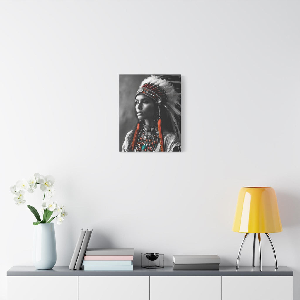 Native American Headdress Matte Canvas