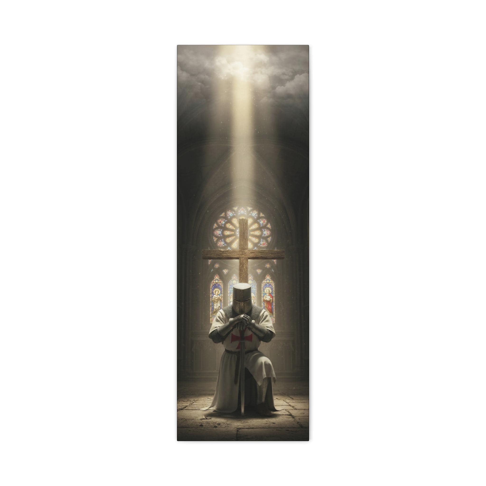 Knights Templar Prayer Canvas | Matte Stretched Wall Art