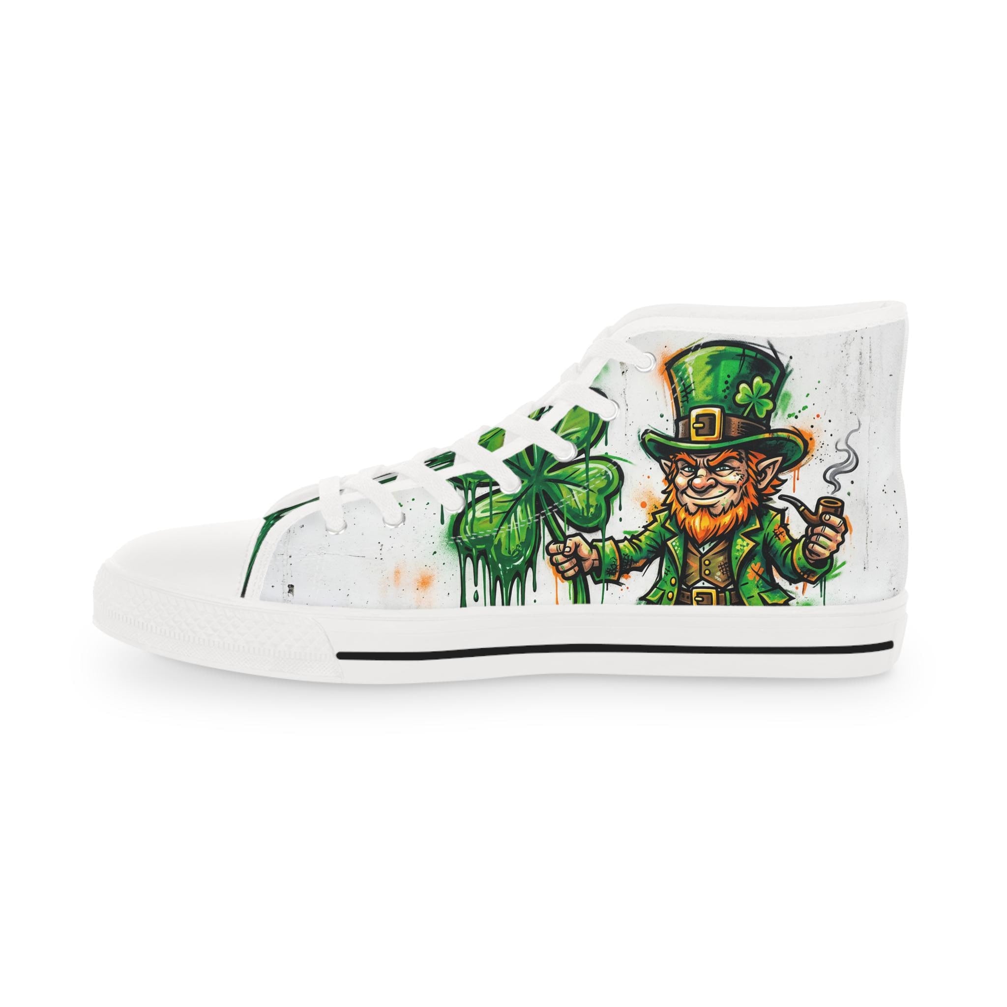 Leprechaun and Shamrock High Top Sneakers