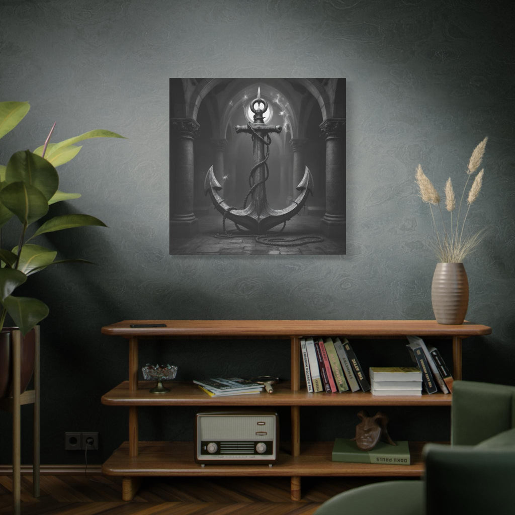 Anchor Shrine Canvas | Matte Stretched Wall Art, Gothic Nautical Decor