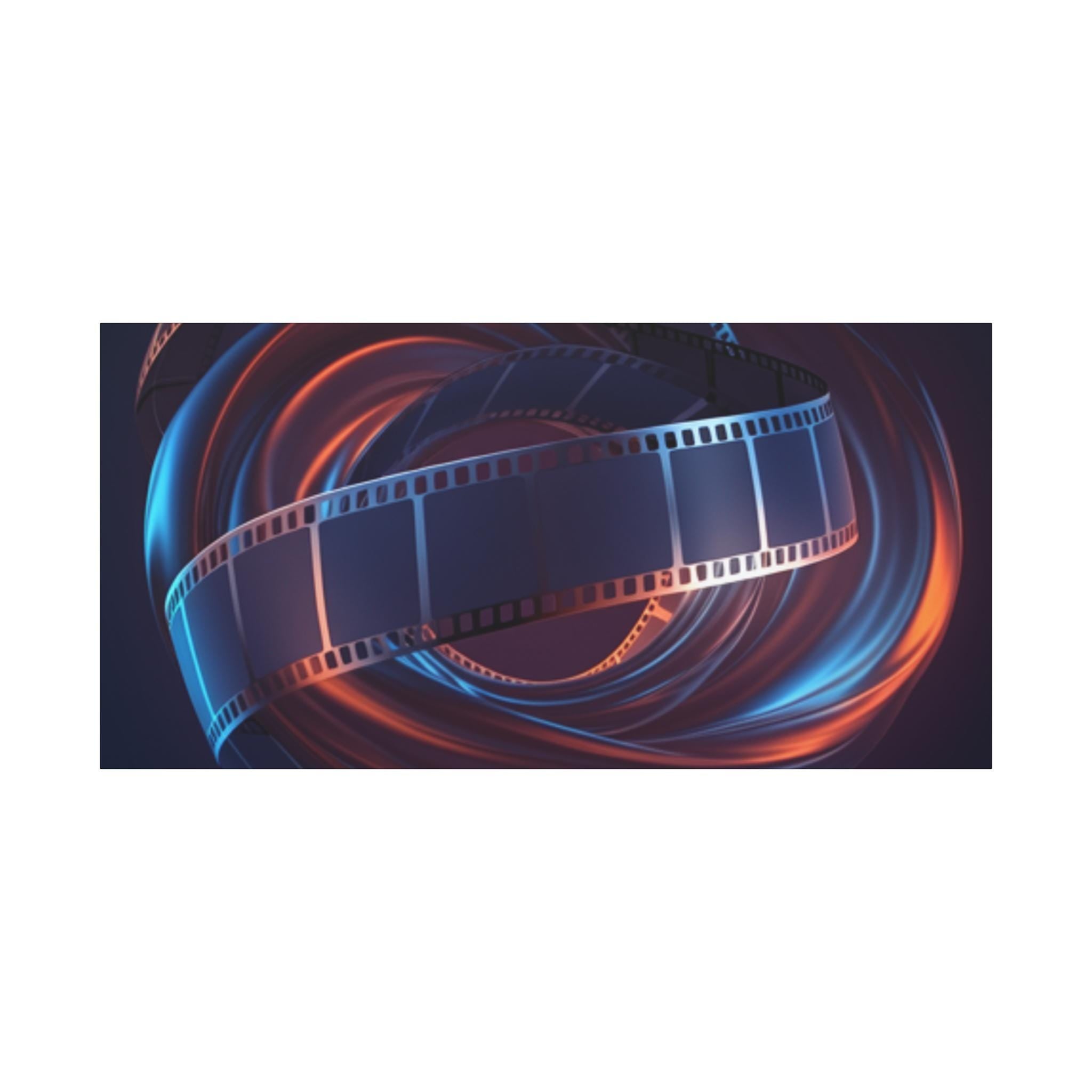 Film Reel Abstract Matte Canvas