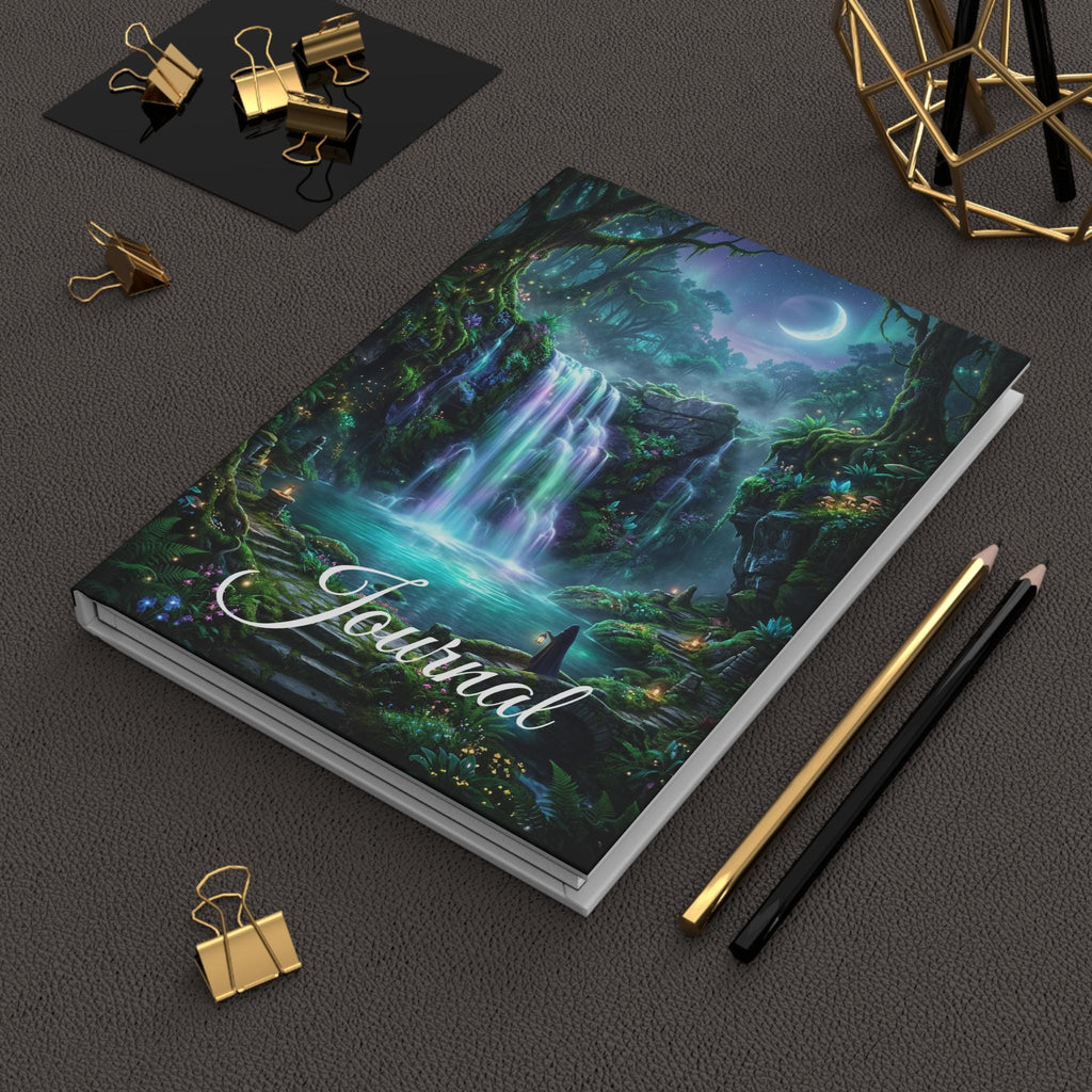 Moonlit Waterfall Fantasy Journal | Hardcover Matte