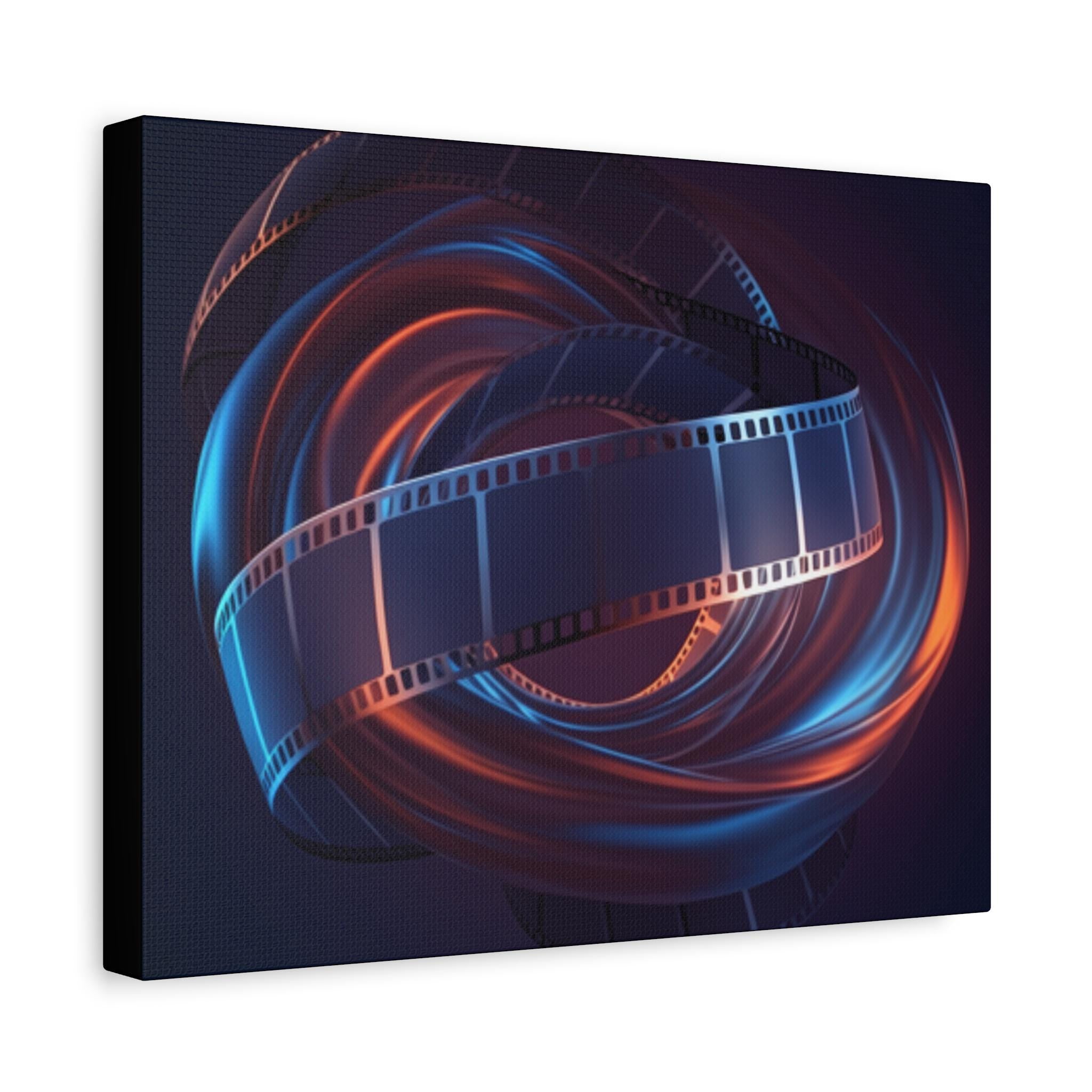 Film Reel Abstract Matte Canvas