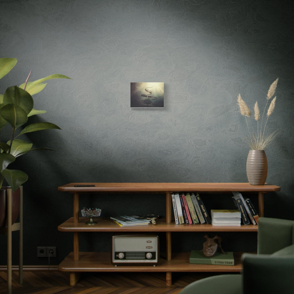 Film Reel Spiral Over Tree Canvas